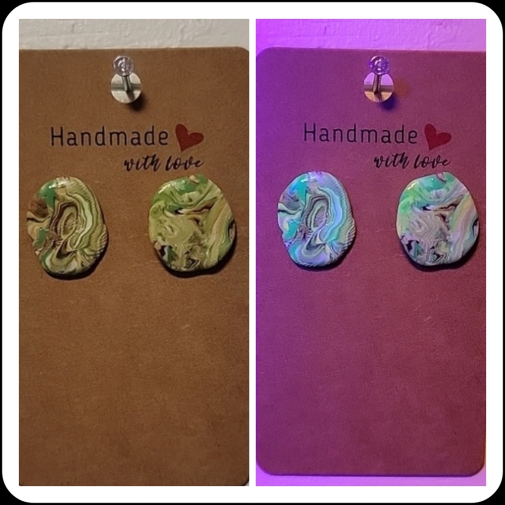 "Ugly Sweater" UV Reactive Handmade Earrings